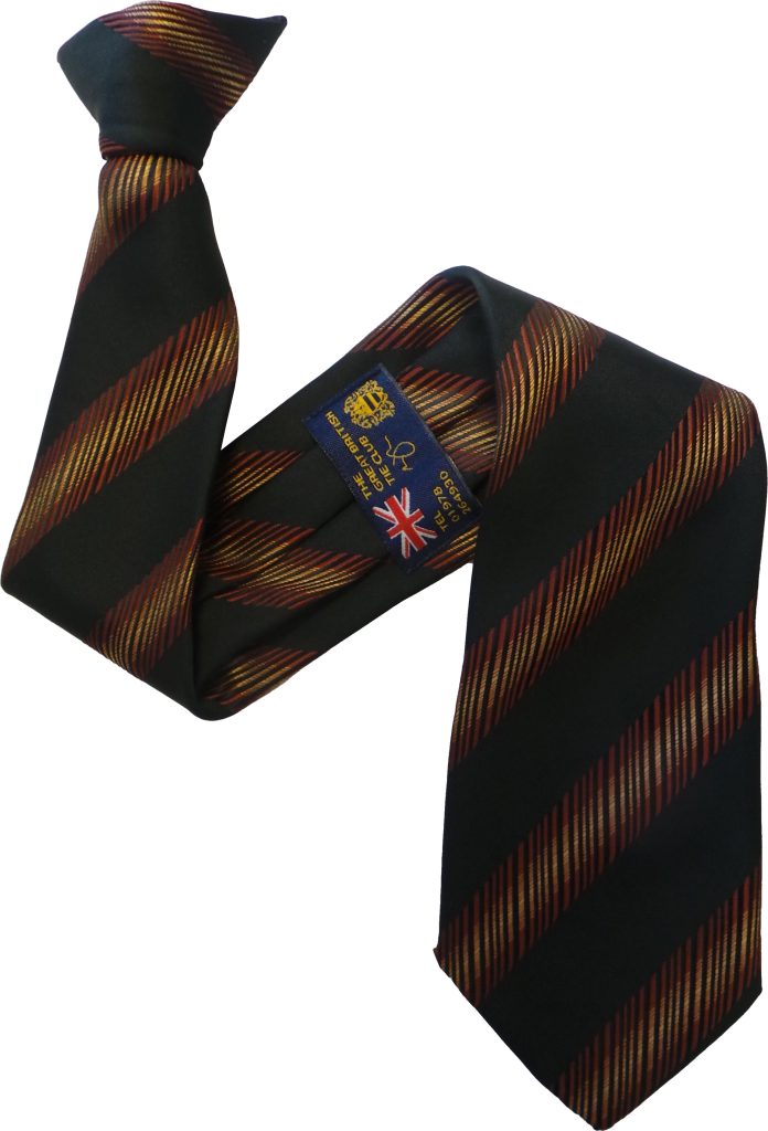 Black Tiger Stripe Clip On Tie