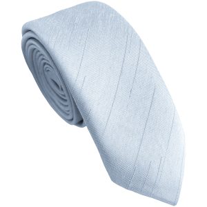 Sky Blue Dupion Skinny Tie