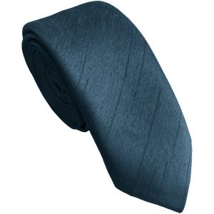 Teal Dupion Skinny Tie