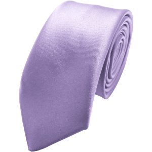 Satin Lilac Italian Satin Skinny Wedding Tie