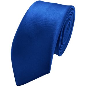 Satin Royal Blue Italian Satin Skinny Wedding Tie