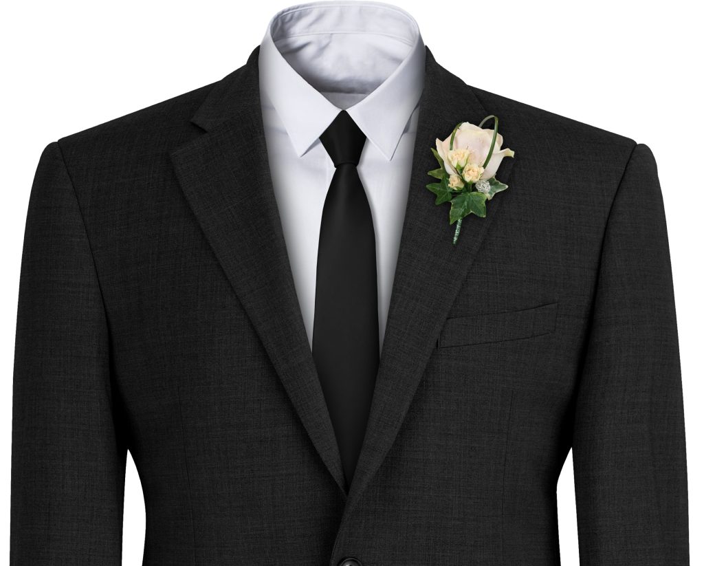 Satin Black Italian Satin Wedding Tie