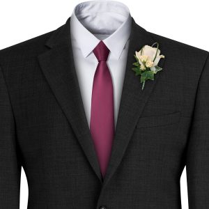 Satin Burgundy Italian Satin Wedding Tie