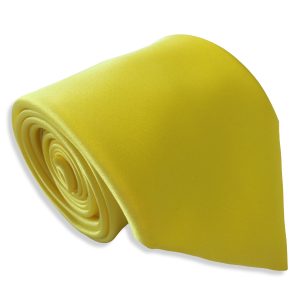 Satin Yellow Italian Satin Wedding Tie