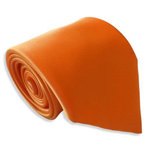 Satin Orange Italian Satin Wedding Tie