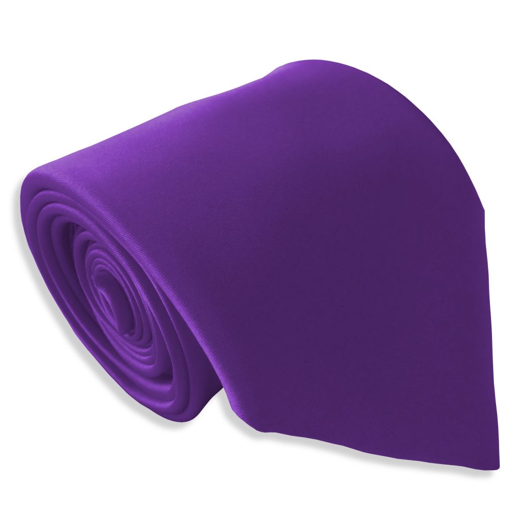 Satin Purple Italian Satin Wedding Tie