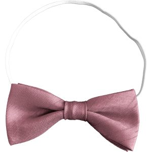 Dusty Pink Dupion Toddler Elastic Bow Tie