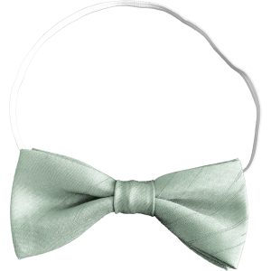 Sage Green Dupion Toddler Elastic Bow Tie