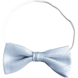 Sky Blue Dupion Toddler Elastic Bow Tie