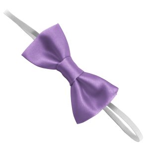 Satin Lilac Elastic Bow Tie