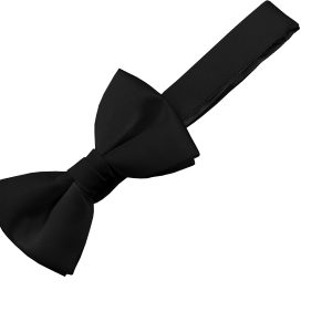 Satin Black Bow Tie