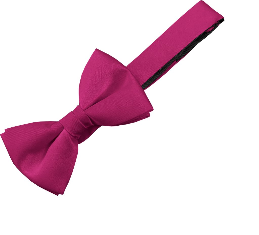 Satin Fuchsia Bow Tie