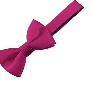 Satin Fuchsia Bow Tie
