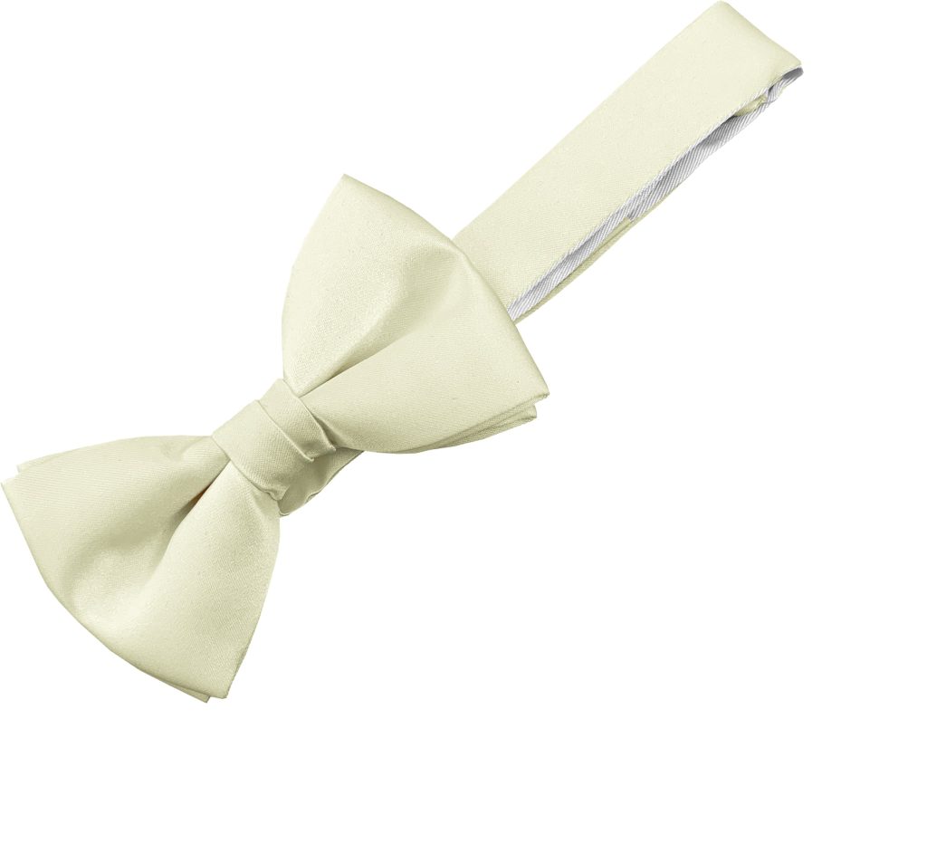 Satin Ivory Bow Tie