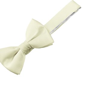 Satin Ivory Bow Tie