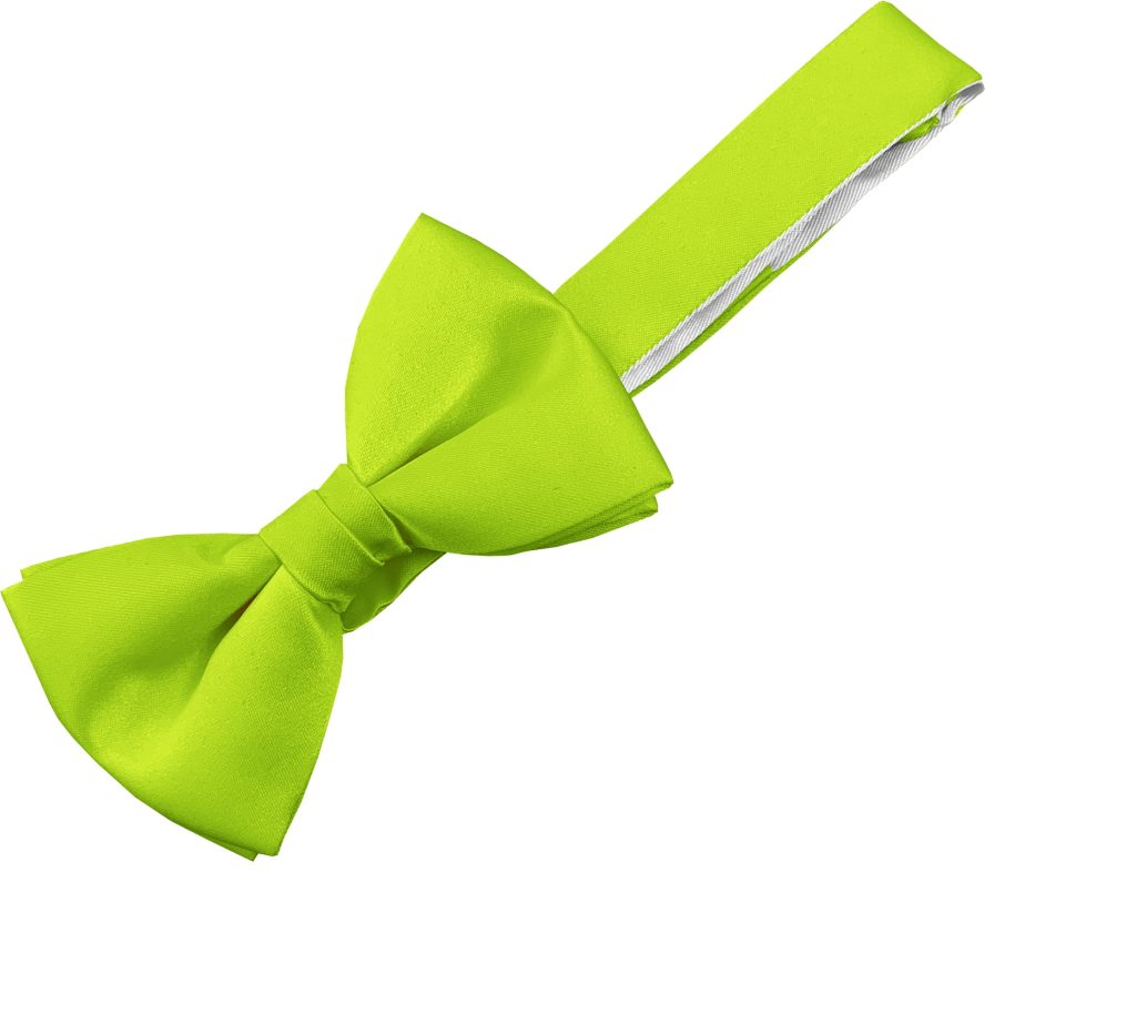 Satin Lime Bow Tie