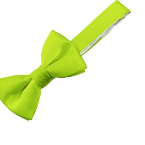 Satin Lime Bow Tie