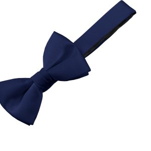 Satin Navy Blue Bow Tie