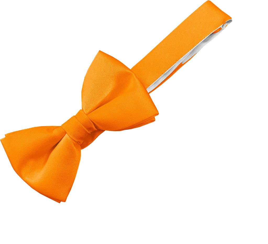 Satin Orange Bow Tie