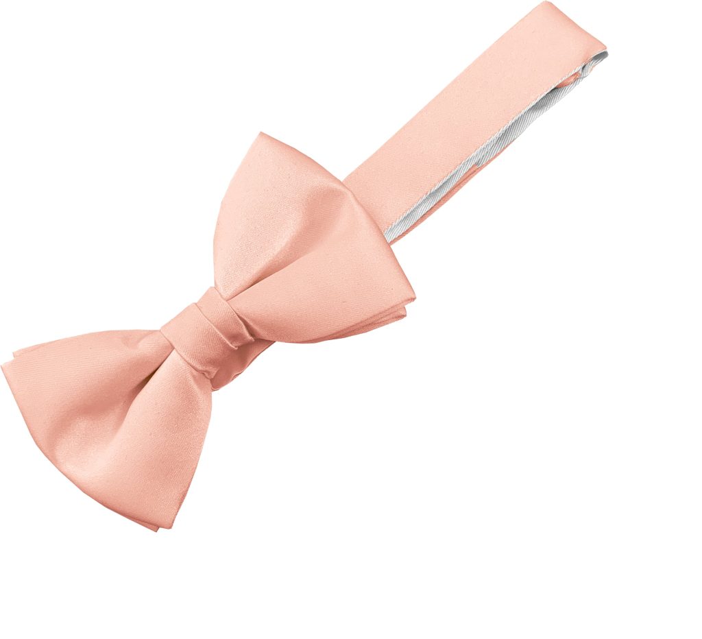 Satin Peach Bow Tie