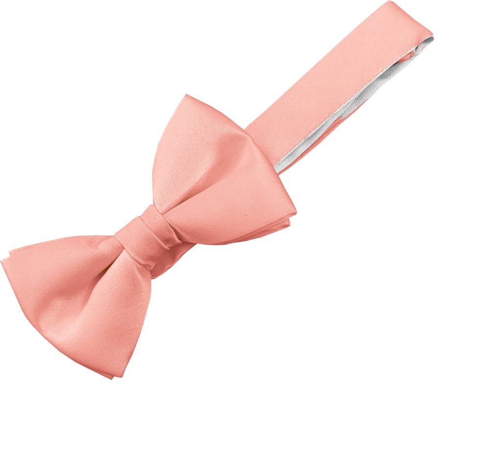 Satin Peach Echo Bow Tie