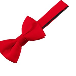 Satin Red Bow Tie