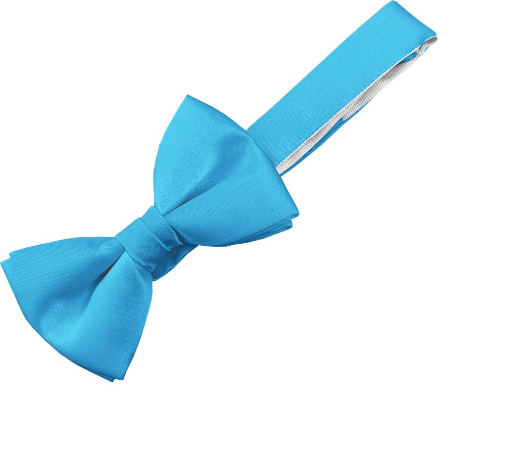 Satin Turquoise Bow Tie