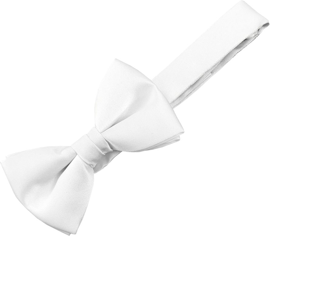 Satin White Italian Satin Wedding (Ready Tied) Bow Tie