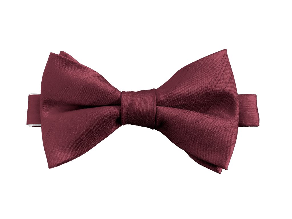 Dark Wine Dupion (Ready Tied) Bow Tie