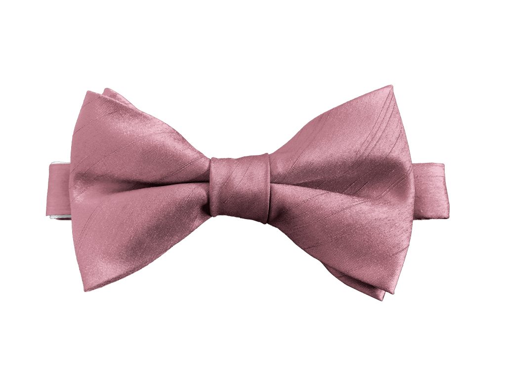 Dusty Pink Dupion (Ready Tied) Bow Tie
