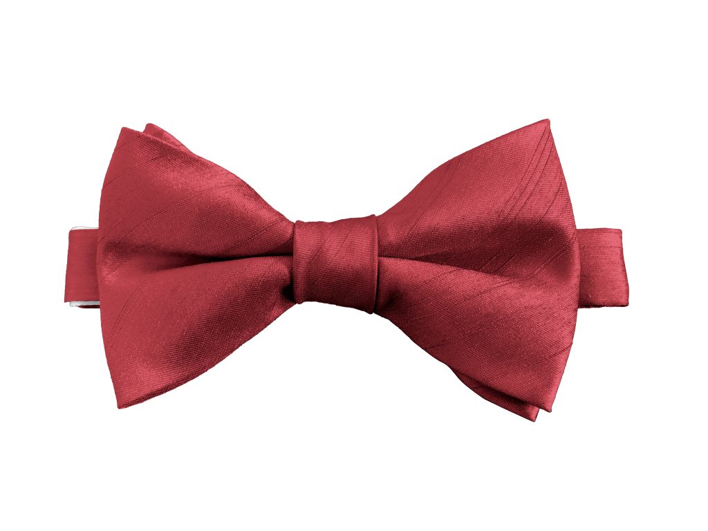 Ruby Red Dupion (Ready Tied) Bow Tie