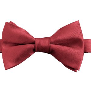 Ruby Red Dupion (Ready Tied) Bow Tie