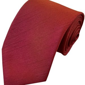 Ruby Red Dupion Tie