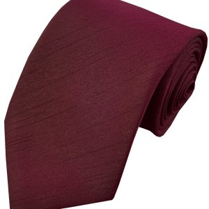 Dark Wine Dupion Tie