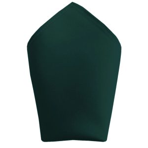 Satin Bottle Green Pocket Square
