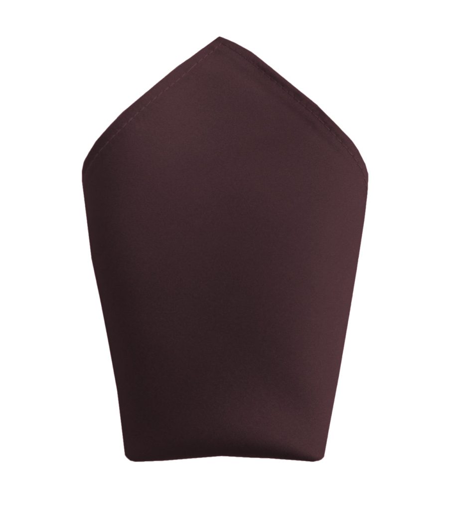 Satin Brown Pocket Square