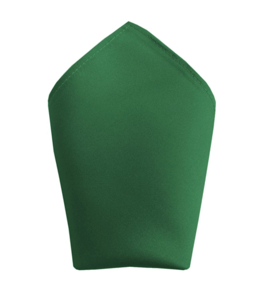 Satin Emerald Green Pocket Square
