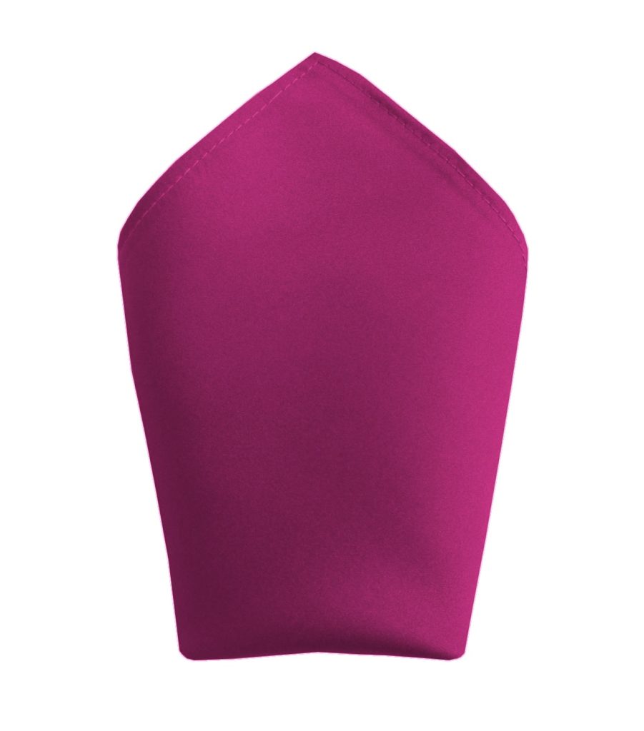 Satin Fuchsia Italian Satin Wedding 8 inch Hanky Pocket Square