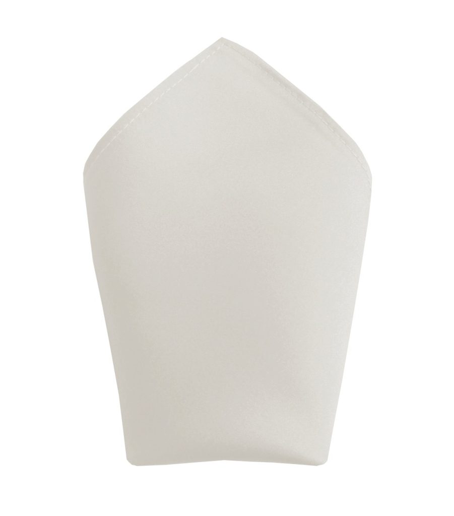 Satin Ivory Pocket Square