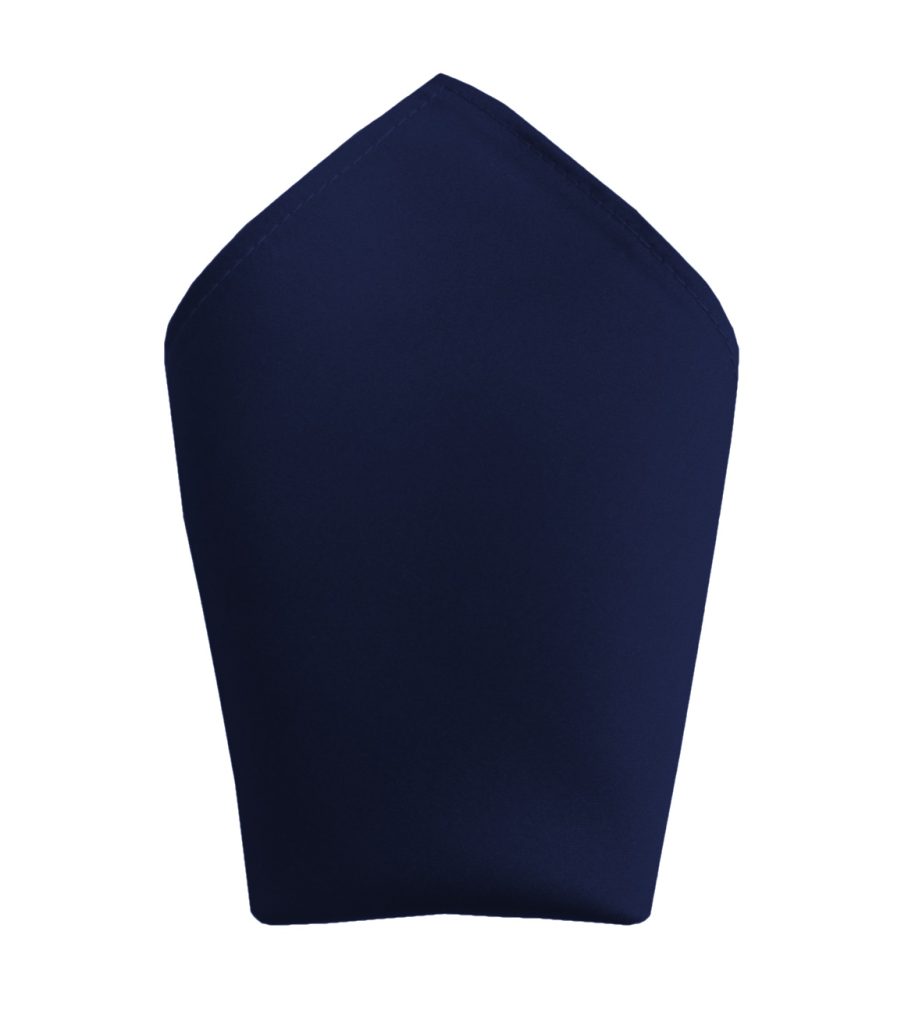 Satin Navy Blue Pocket Square