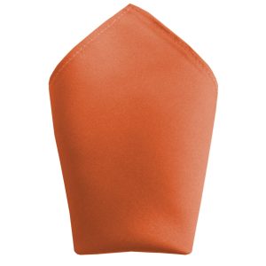 Satin Orange Pocket Square