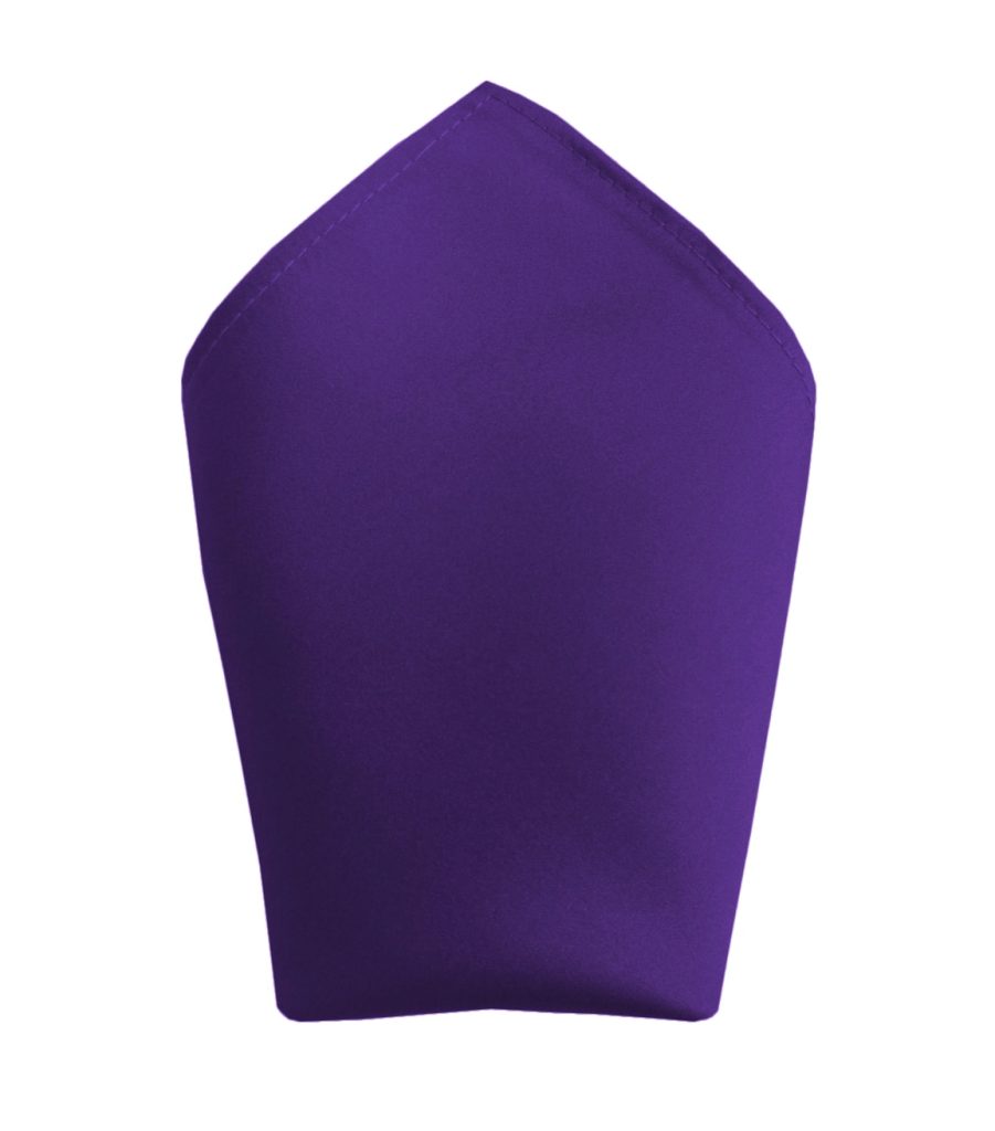 Satin Purple Pocket Square