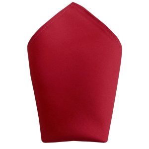 Satin Red Italian Satin Wedding 8 inch Hanky Pocket Square