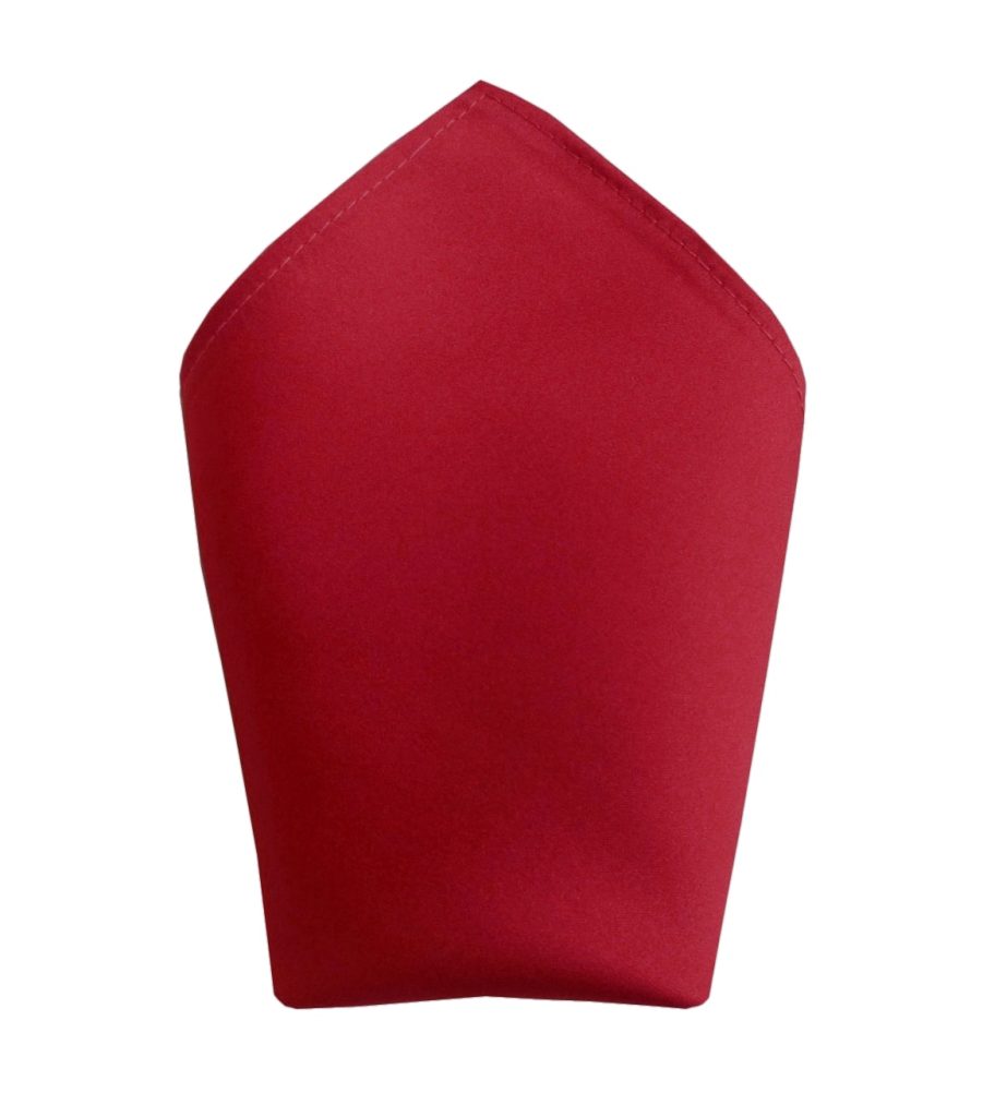 Satin Red Italian Satin Wedding 8 inch Hanky Pocket Square