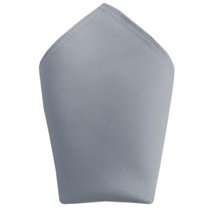 Satin Silver Pocket Square