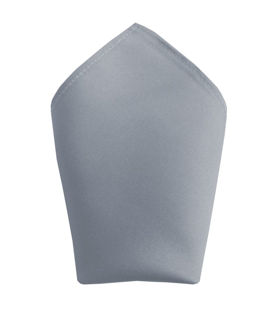 Satin Silver Pocket Square