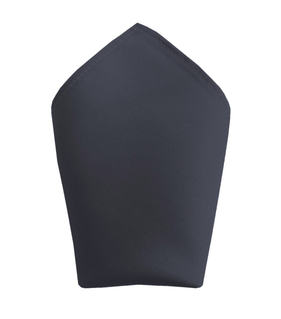 Satin Slate Pocket Square
