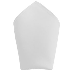 Satin White Pocket Square