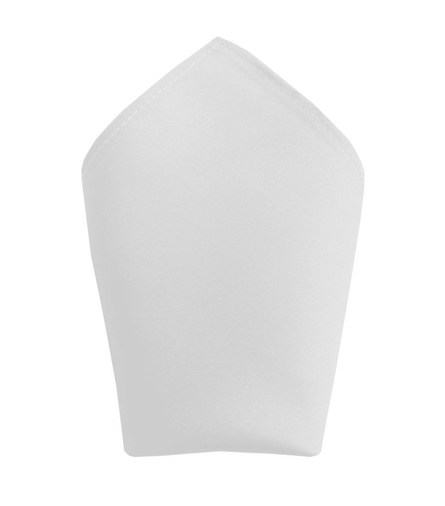 Satin White Pocket Square