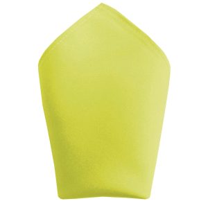 Satin Yellow Pocket Square